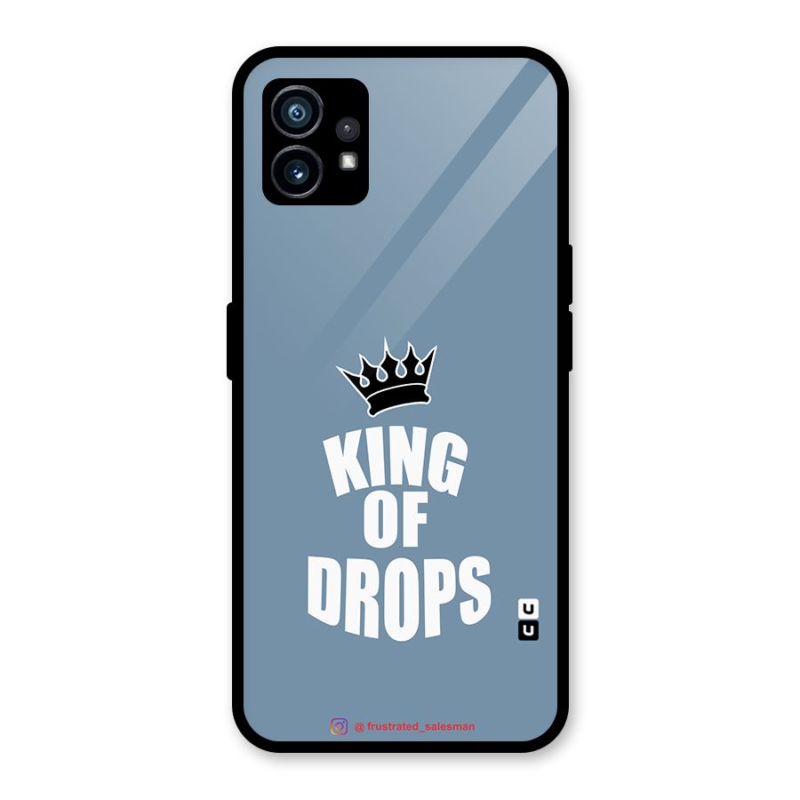 King of Drops Mustard SteelBlue Glass Back Case for Nothing Phone 1