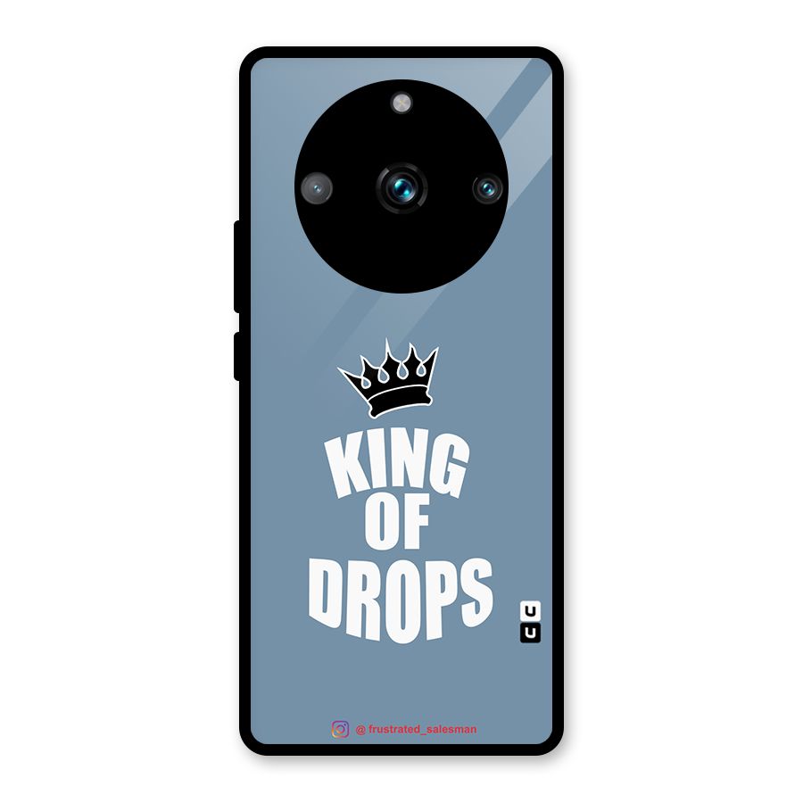 King of Drops Mustard SteelBlue Glass Back Case for Realme 11 Pro
