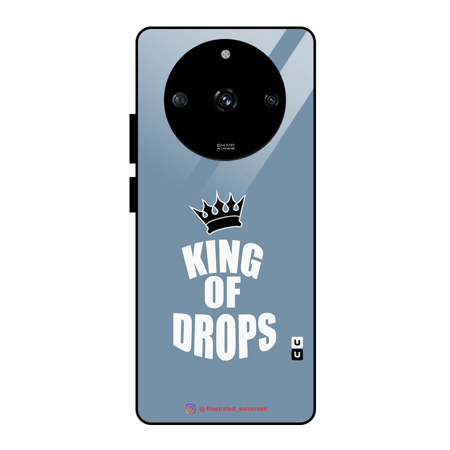 King of Drops Mustard SteelBlue Glass Back Case for Realme Narzo 60 5G