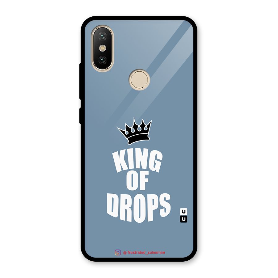 King of Drops Mustard SteelBlue Glass Back Case for Redmi A2