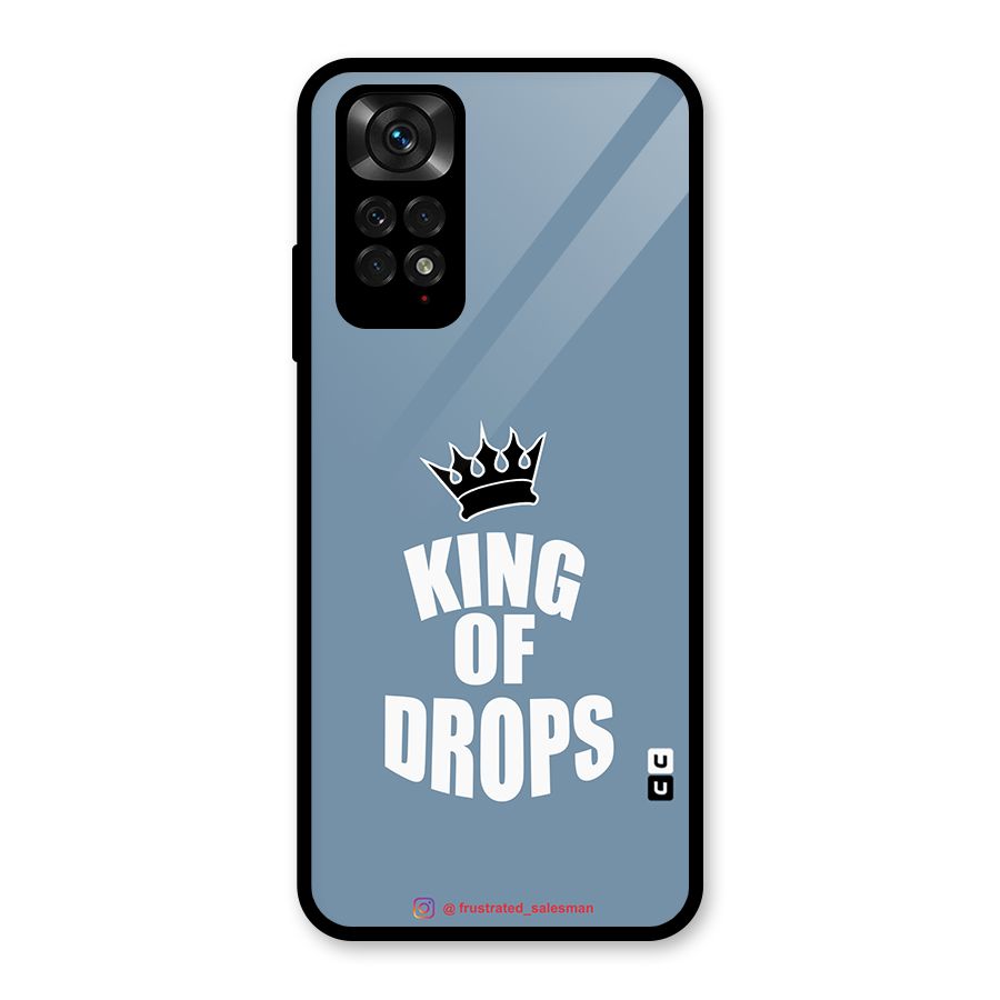 King of Drops Mustard SteelBlue Glass Back Case for Redmi Note 11S