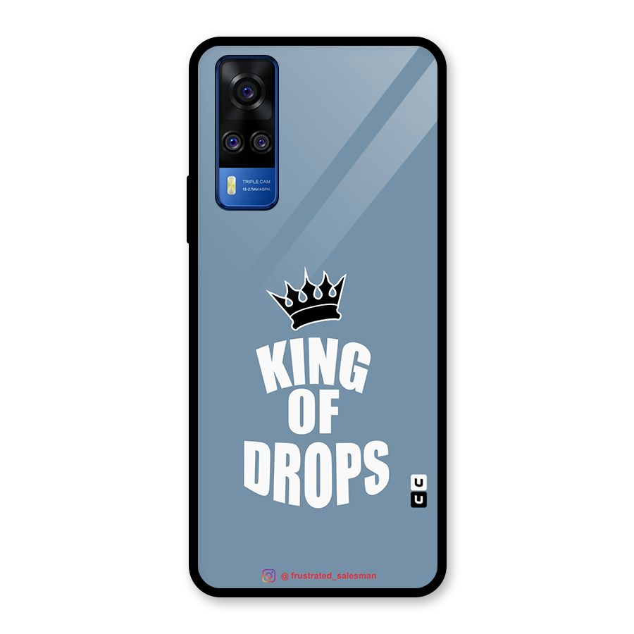 King of Drops Mustard SteelBlue Glass Back Case for Vivo Y31