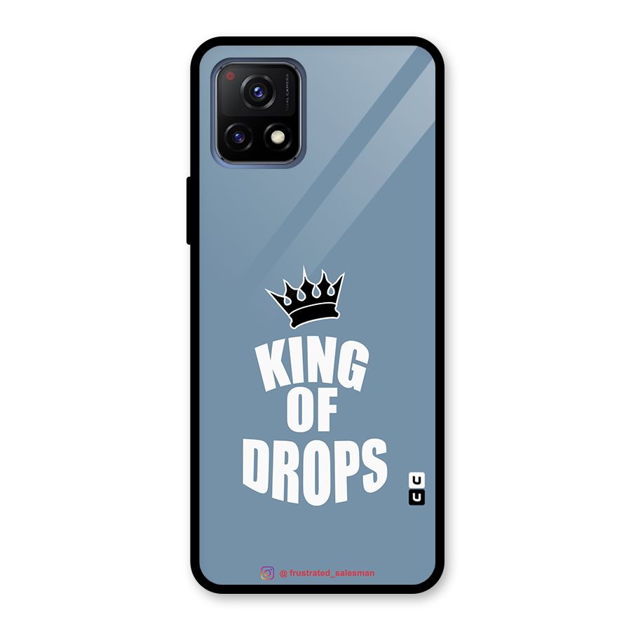 King of Drops Mustard SteelBlue Glass Back Case for Vivo Y72 5G