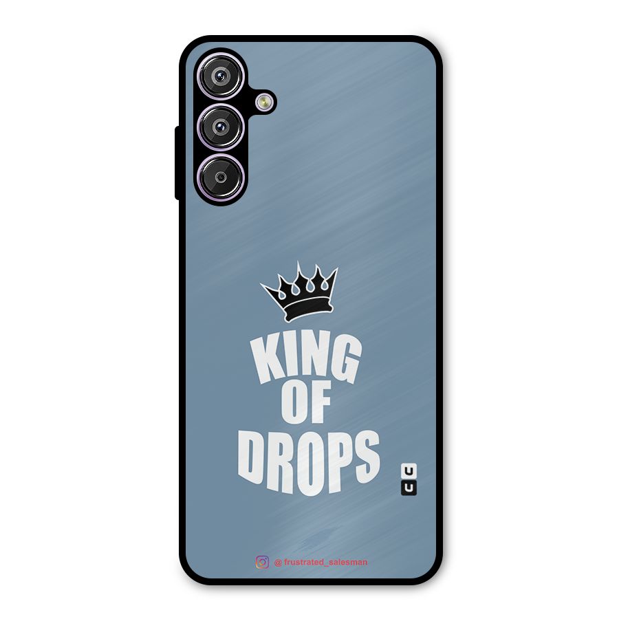 King of Drops Mustard SteelBlue Metal Back Case for Galaxy M15