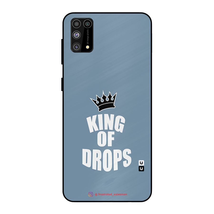 King of Drops Mustard SteelBlue Metal Back Case for Galaxy M31