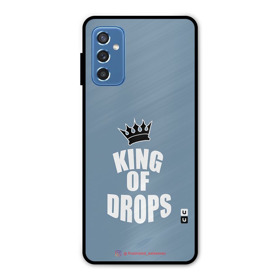 King of Drops Mustard SteelBlue Metal Back Case for Galaxy M52 5G
