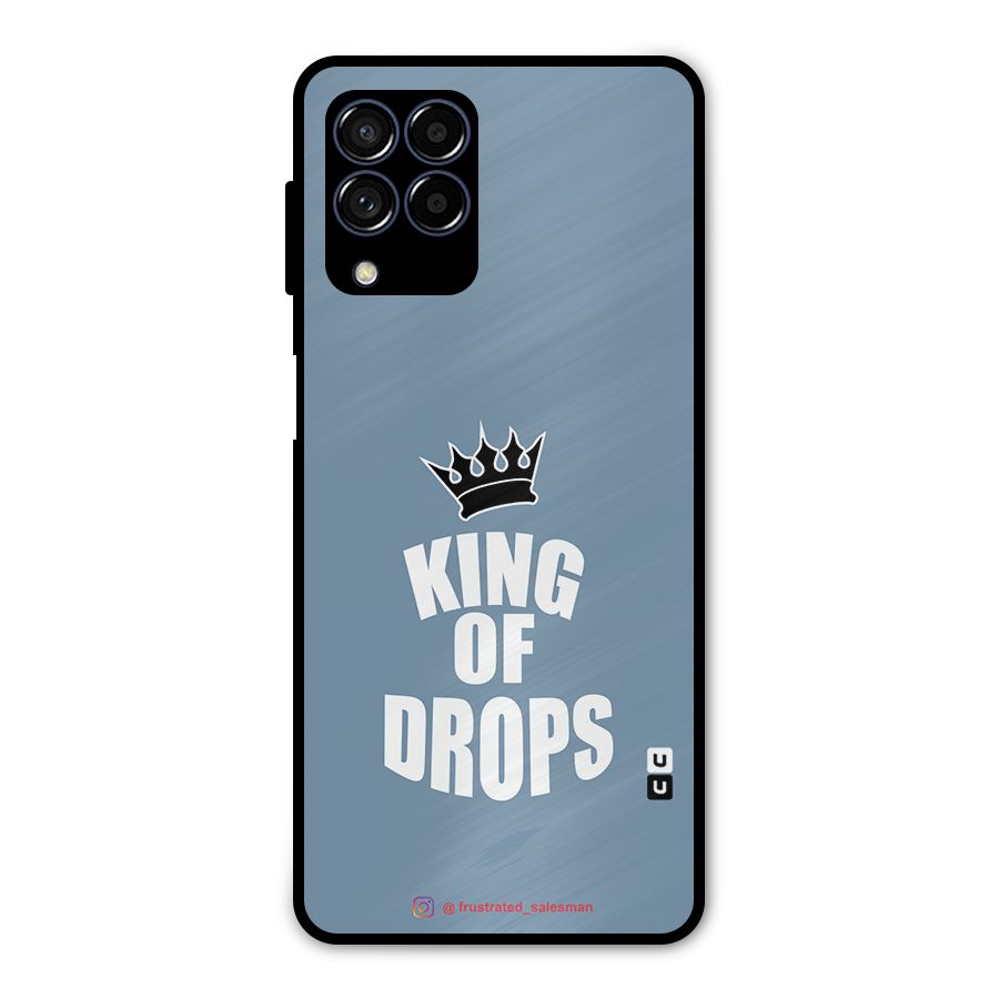King of Drops Mustard SteelBlue Metal Back Case for Galaxy M53 5G