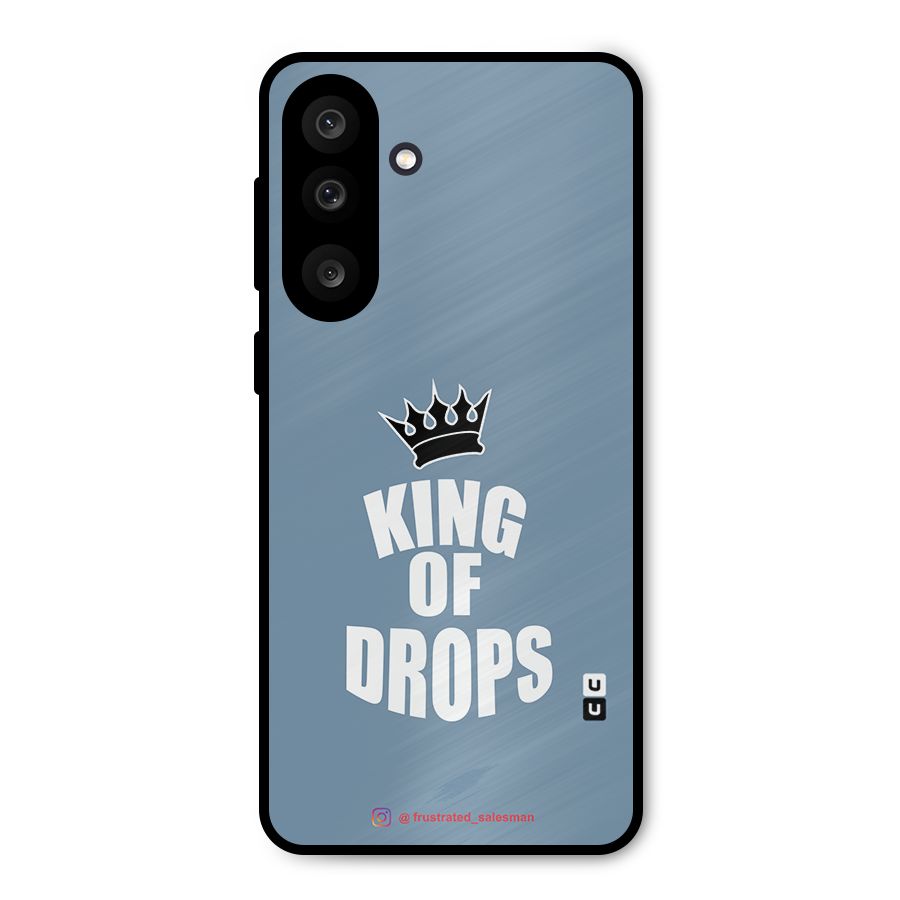 King of Drops Mustard SteelBlue Metal Back Case for Galaxy M56