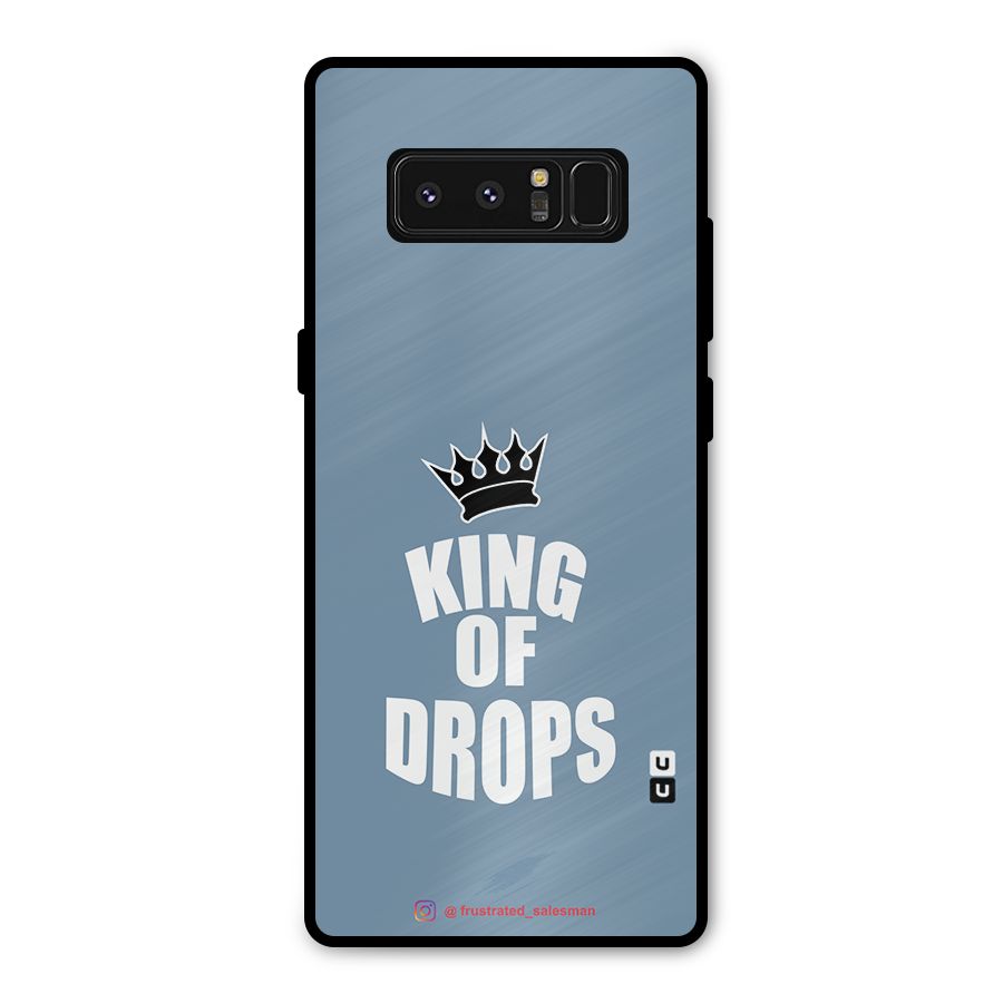 King of Drops Mustard SteelBlue Metal Back Case for Galaxy Note 8