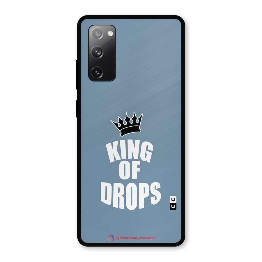 King of Drops Mustard SteelBlue Metal Back Case for Galaxy S20 FE 5G