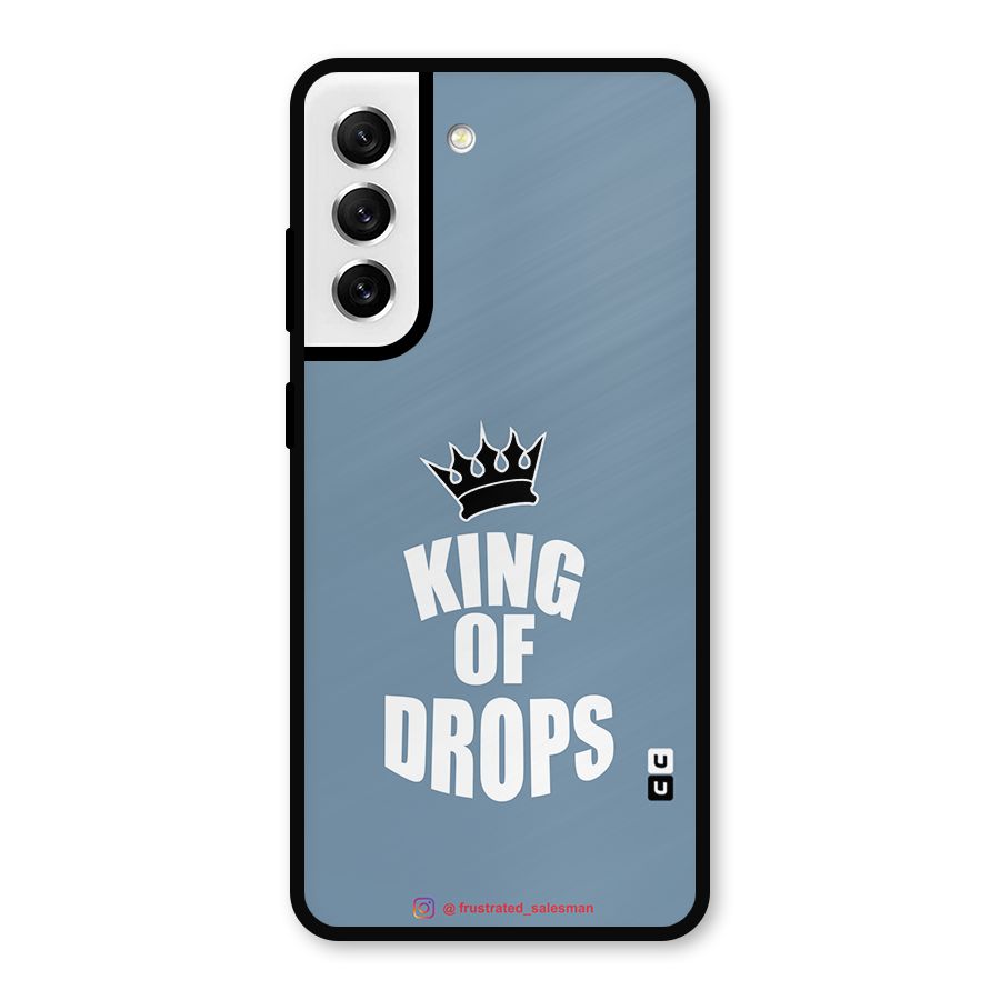 King of Drops Mustard SteelBlue Metal Back Case for Galaxy S21 FE 5G