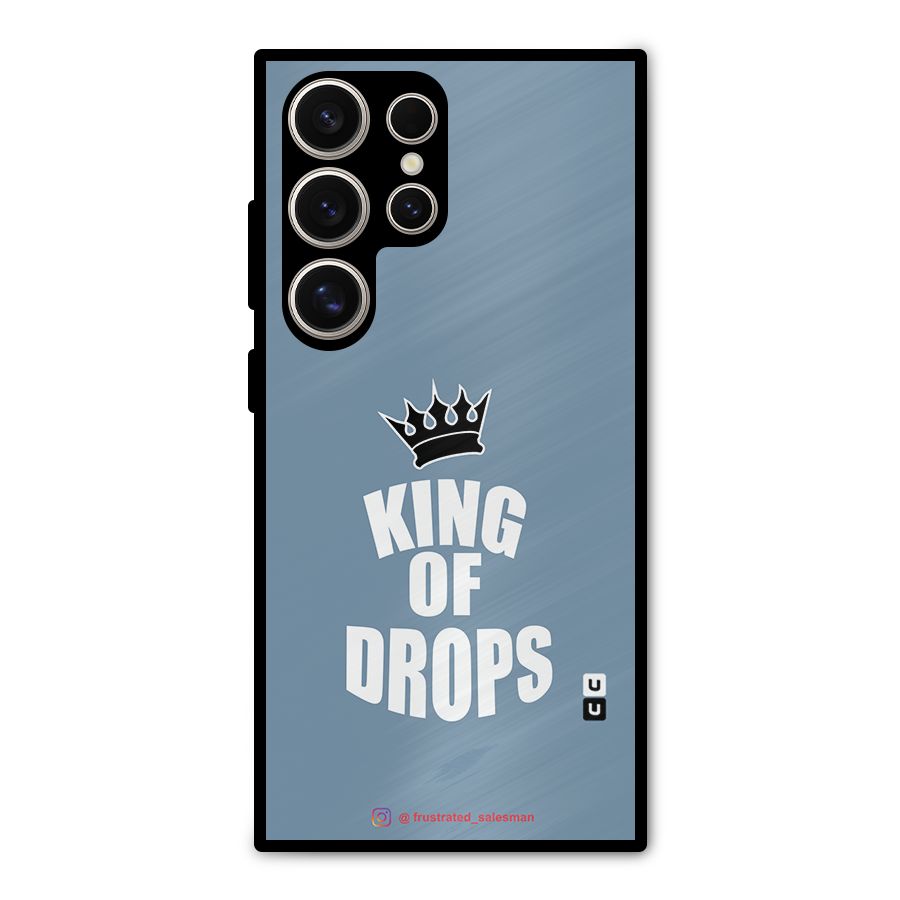 King of Drops Mustard SteelBlue Metal Back Case for Galaxy S24 Ultra