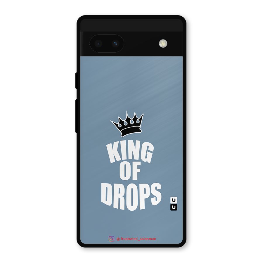 King of Drops Mustard SteelBlue Metal Back Case for Google Pixel 6a