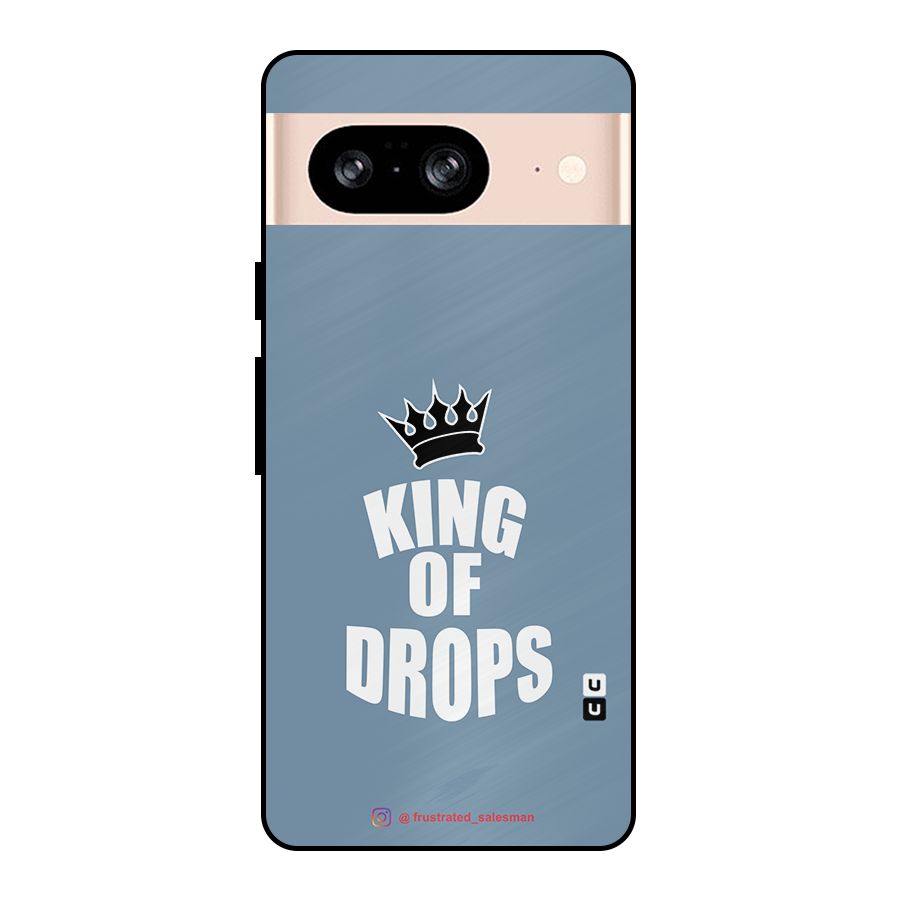 King of Drops Mustard SteelBlue Metal Back Case for Google Pixel 8