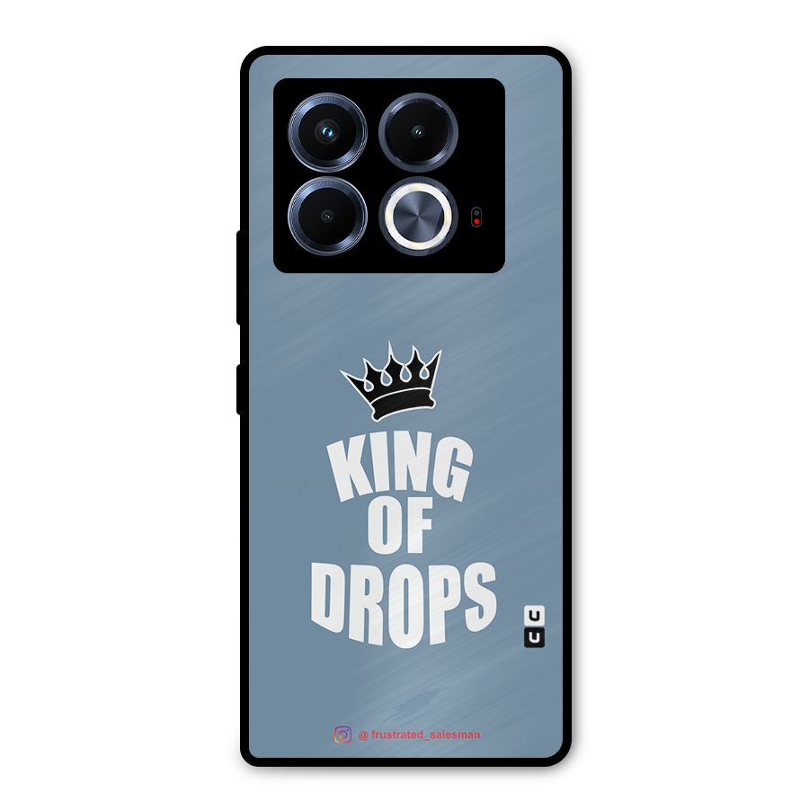 King of Drops Mustard SteelBlue Metal Back Case for Infinix Note 40 5G