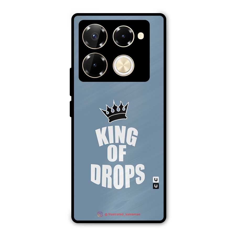 King of Drops Mustard SteelBlue Metal Back Case for Infinix Note 40 Pro