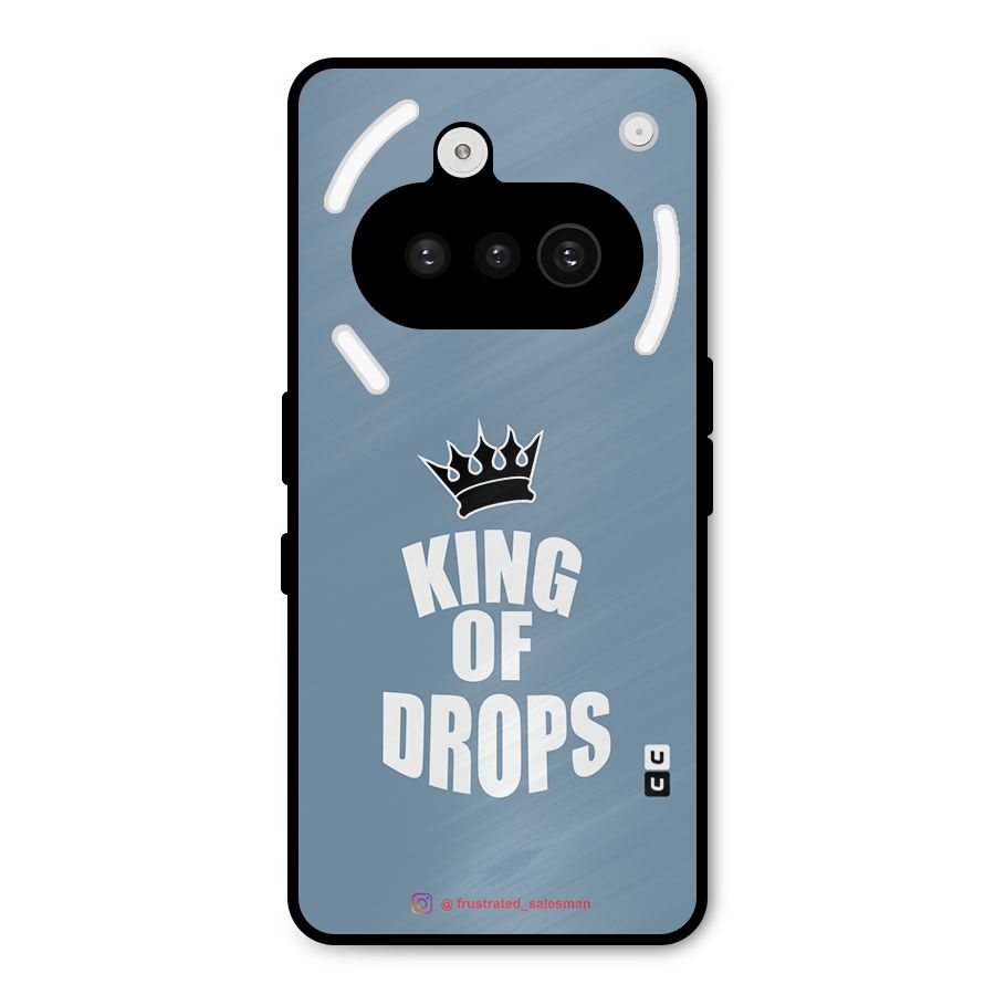 King of Drops Mustard SteelBlue Metal Back Case for Nothing Phone 3a