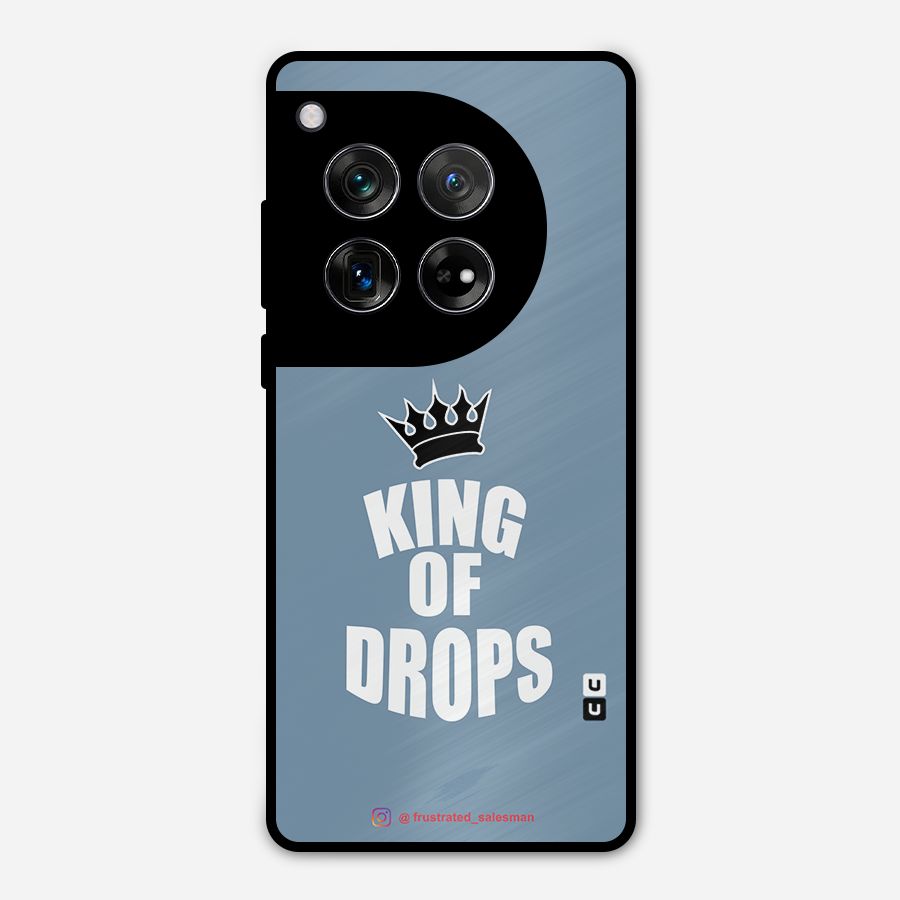 King of Drops Mustard SteelBlue Metal Back Case for OnePlus 12
