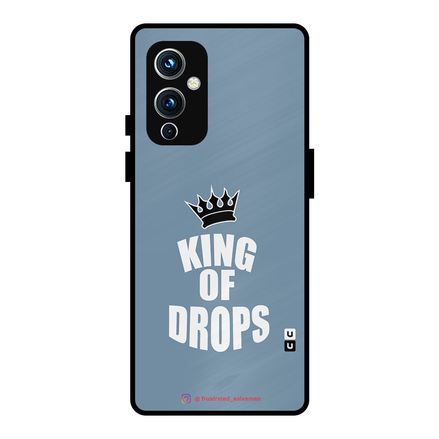 King of Drops Mustard SteelBlue Metal Back Case for OnePlus 9