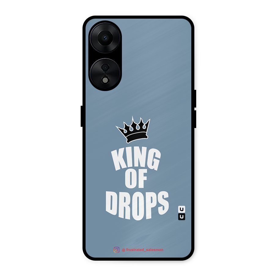 King of Drops Mustard SteelBlue Metal Back Case for Oppo A78 5G