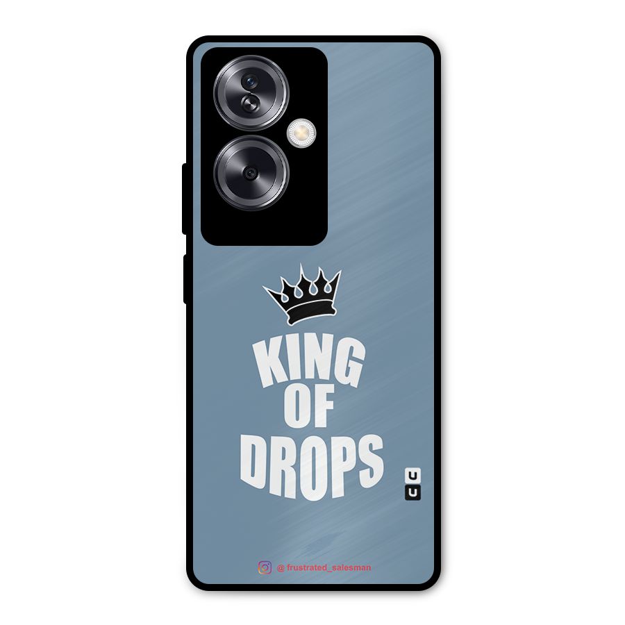 King of Drops Mustard SteelBlue Metal Back Case for Oppo A79 5G