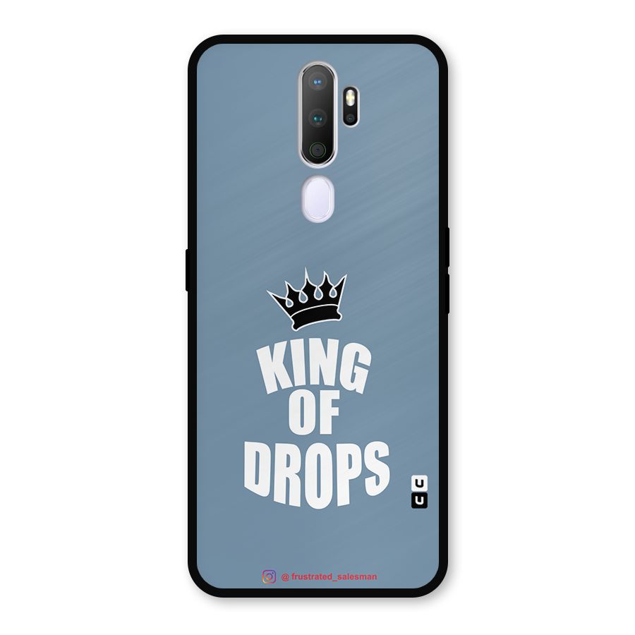 King of Drops Mustard SteelBlue Metal Back Case for Oppo A9 (2020)