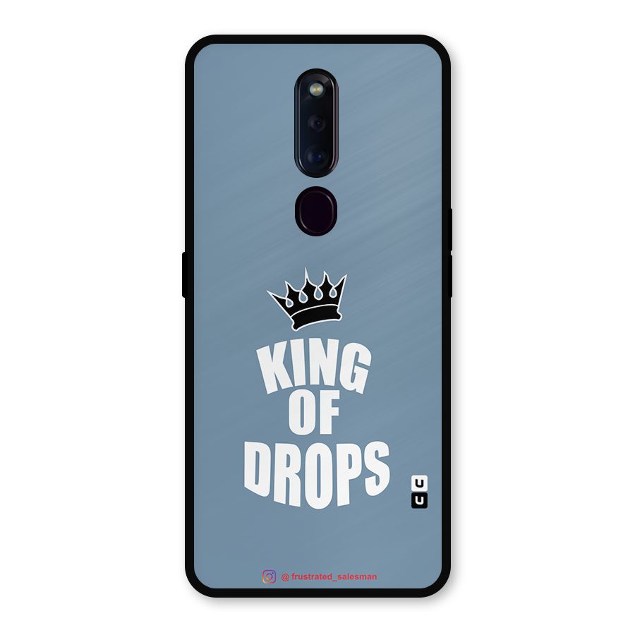 King of Drops Mustard SteelBlue Metal Back Case for Oppo F11 Pro