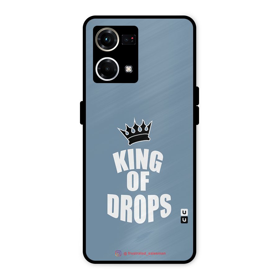 King of Drops Mustard SteelBlue Metal Back Case for Oppo F21s Pro 4G