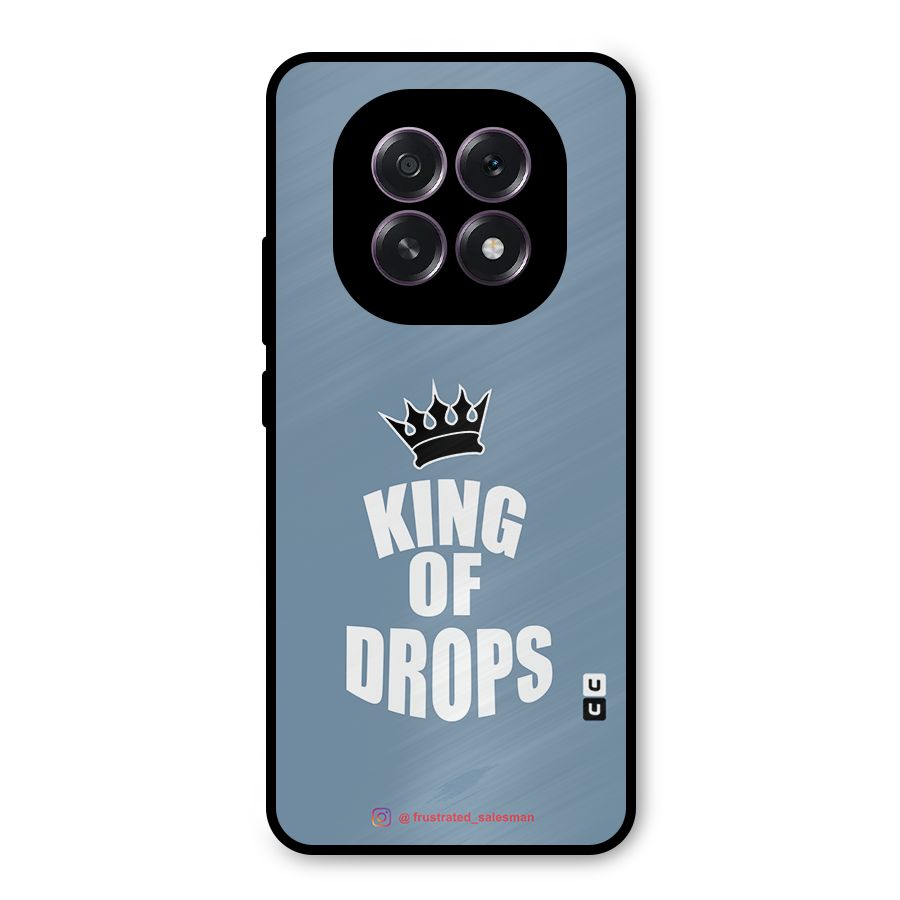 King of Drops Mustard SteelBlue Metal Back Case for Oppo F29