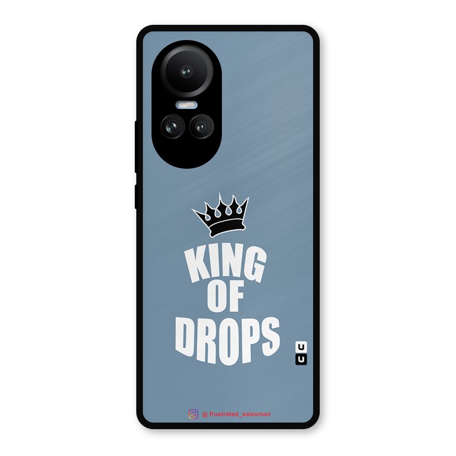 King of Drops Mustard SteelBlue Metal Back Case for Oppo Reno10