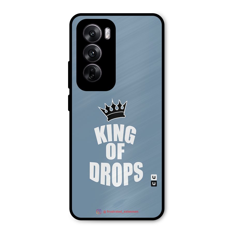 King of Drops Mustard SteelBlue Metal Back Case for Oppo Reno12