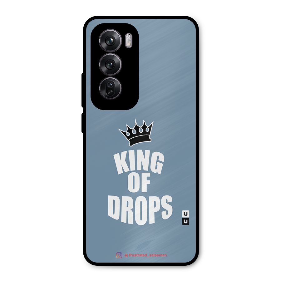 King of Drops Mustard SteelBlue Metal Back Case for Oppo Reno12 Pro