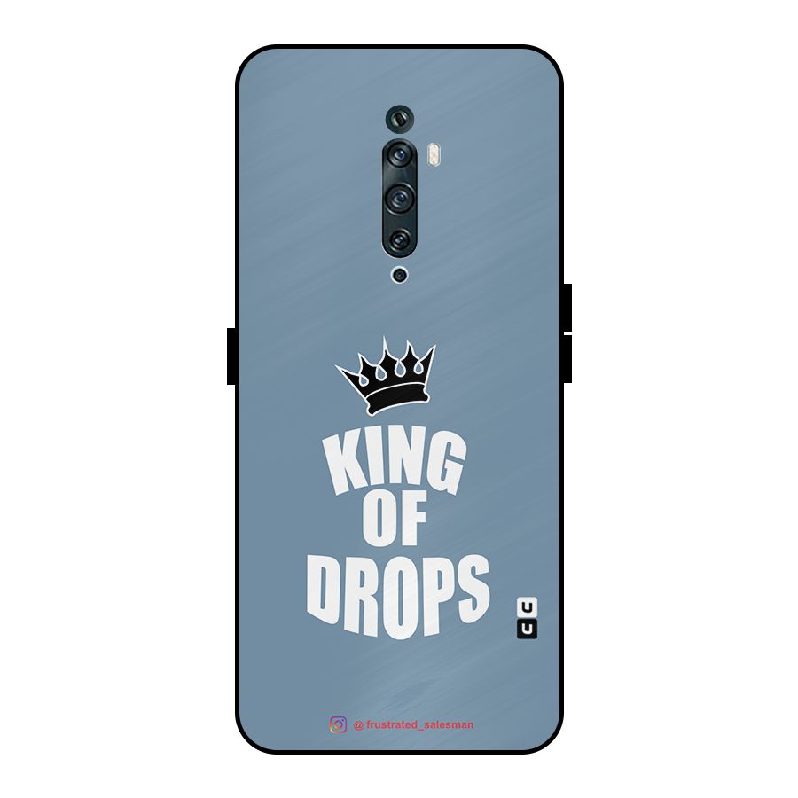 King of Drops Mustard SteelBlue Metal Back Case for Oppo Reno2 Z