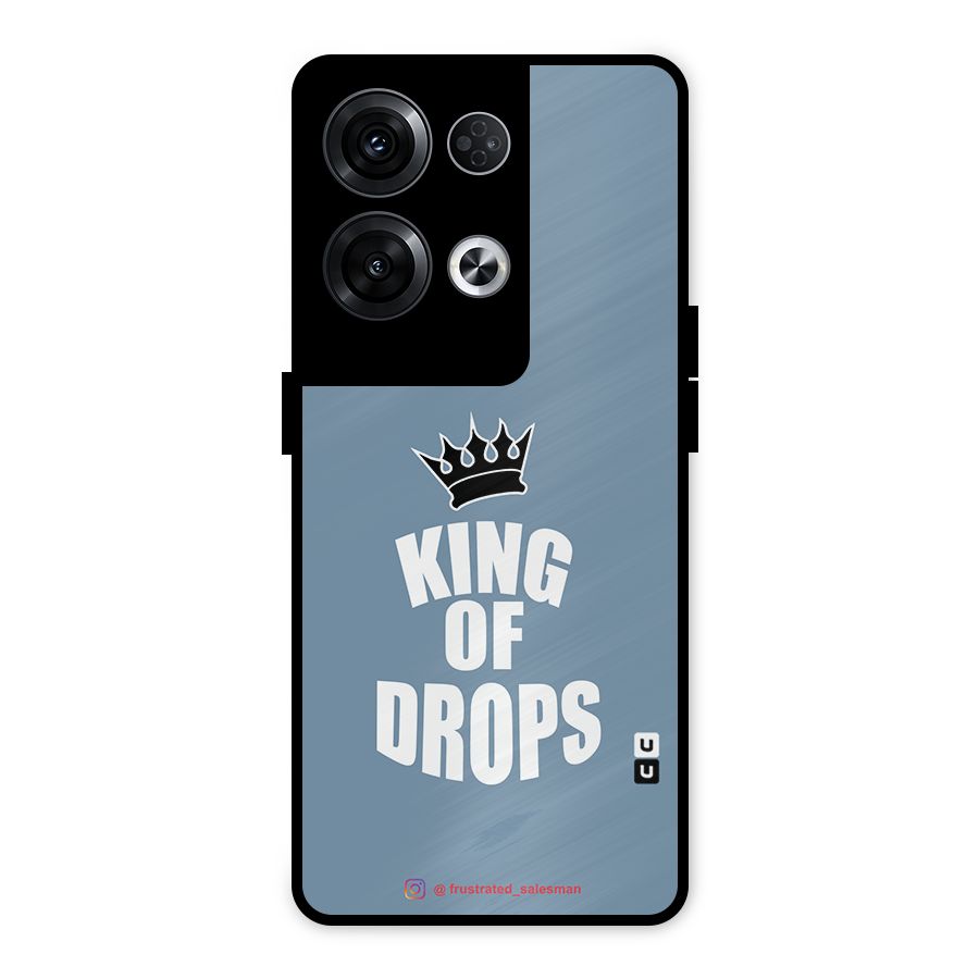 King of Drops Mustard SteelBlue Metal Back Case for Oppo Reno8 Pro 5G
