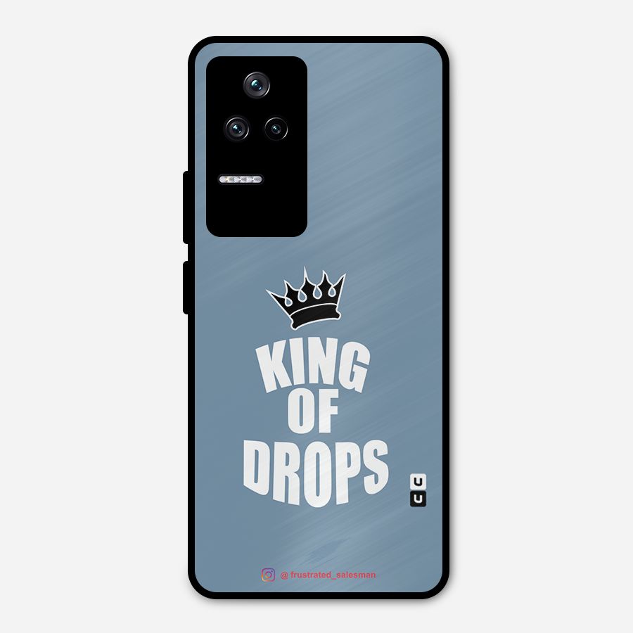 King of Drops Mustard SteelBlue Metal Back Case for Poco F4 5G