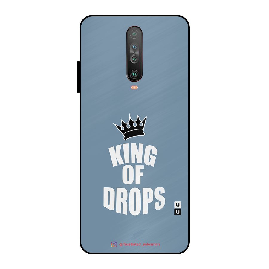 King of Drops Mustard SteelBlue Metal Back Case for Poco X2