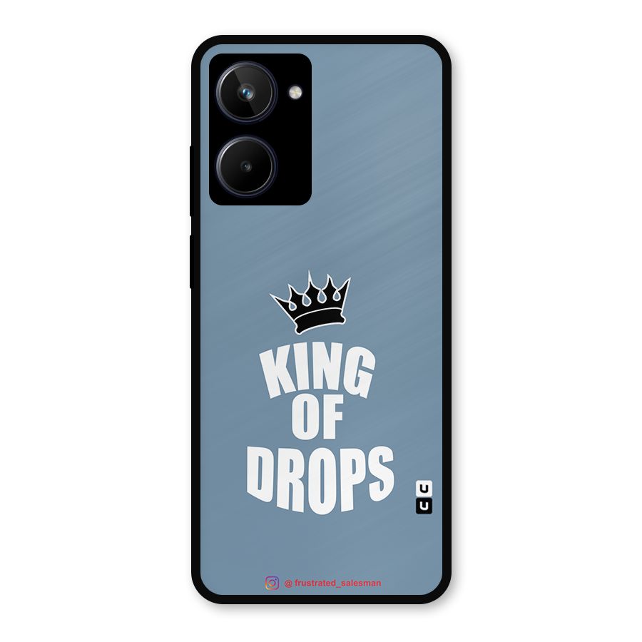 King of Drops Mustard SteelBlue Metal Back Case for Realme 10