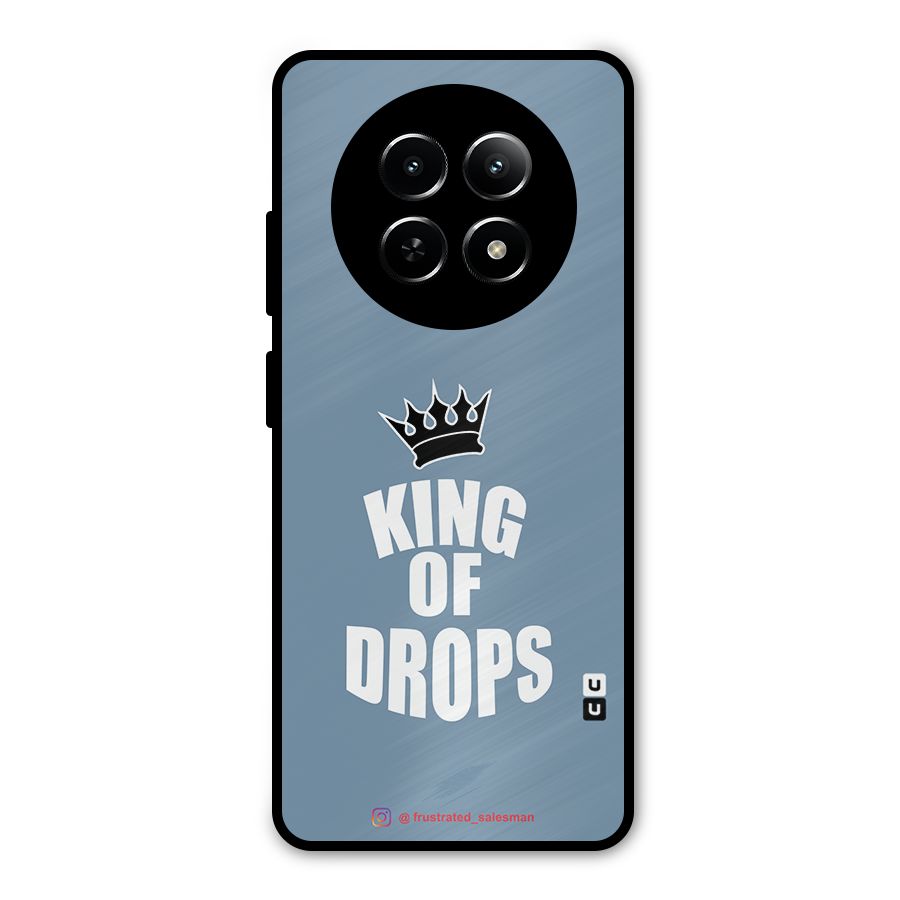 King of Drops Mustard SteelBlue Metal Back Case for Realme 12x 5G
