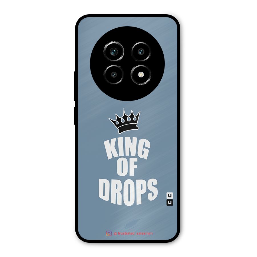 King of Drops Mustard SteelBlue Metal Back Case for Realme 14 Pro Lite