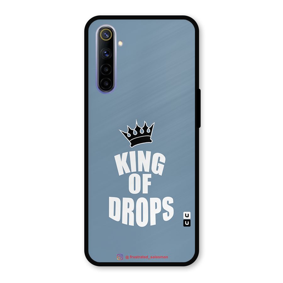 King of Drops Mustard SteelBlue Metal Back Case for Realme 6i