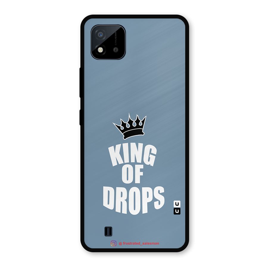 King of Drops Mustard SteelBlue Metal Back Case for Realme C11 2021