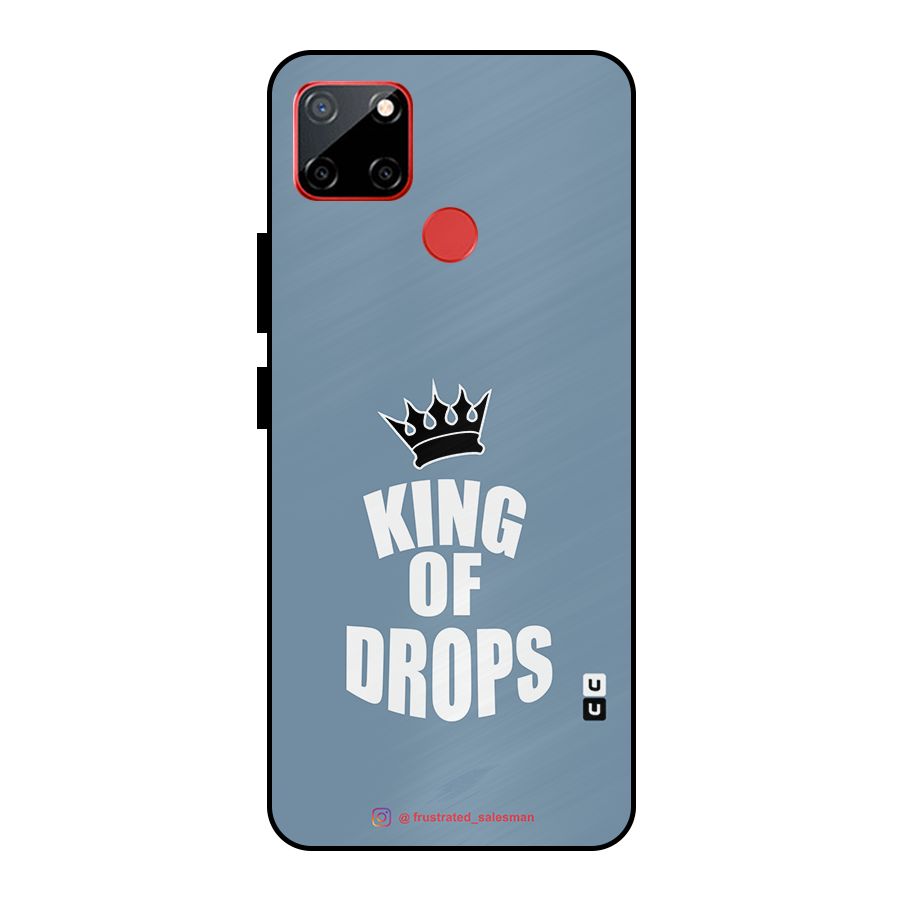 King of Drops Mustard SteelBlue Metal Back Case for Realme C12