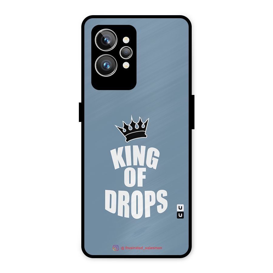 King of Drops Mustard SteelBlue Metal Back Case for Realme GT2 Pro