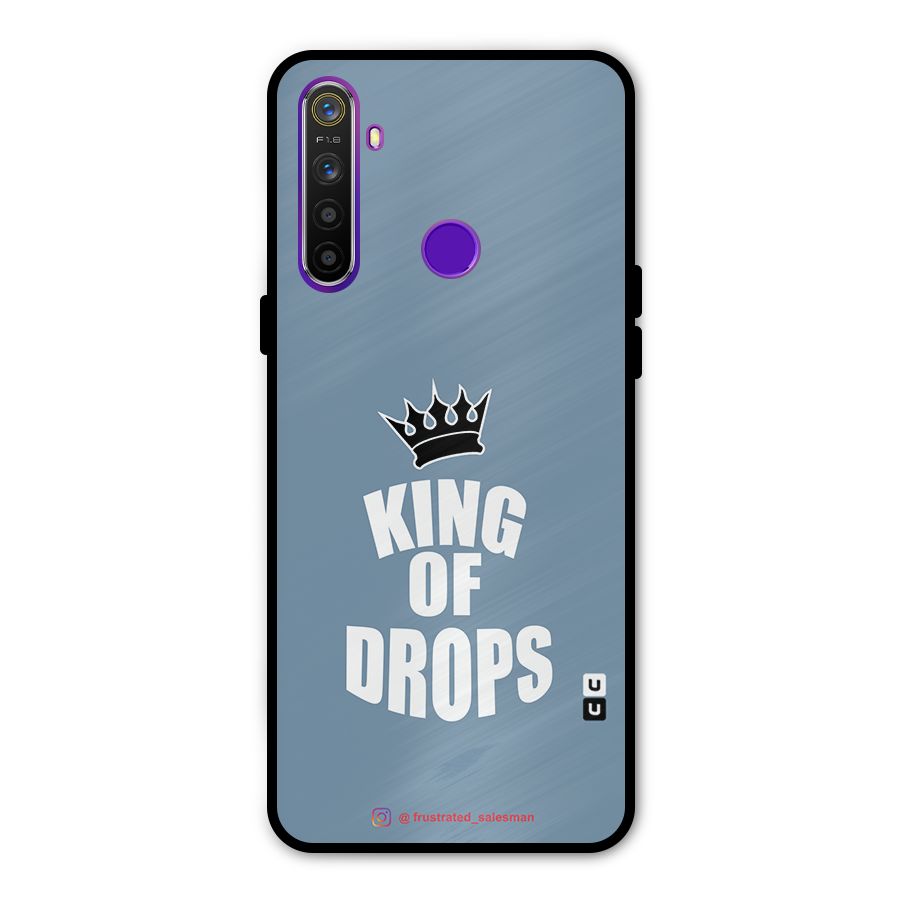 King of Drops Mustard SteelBlue Metal Back Case for Realme Narzo 10