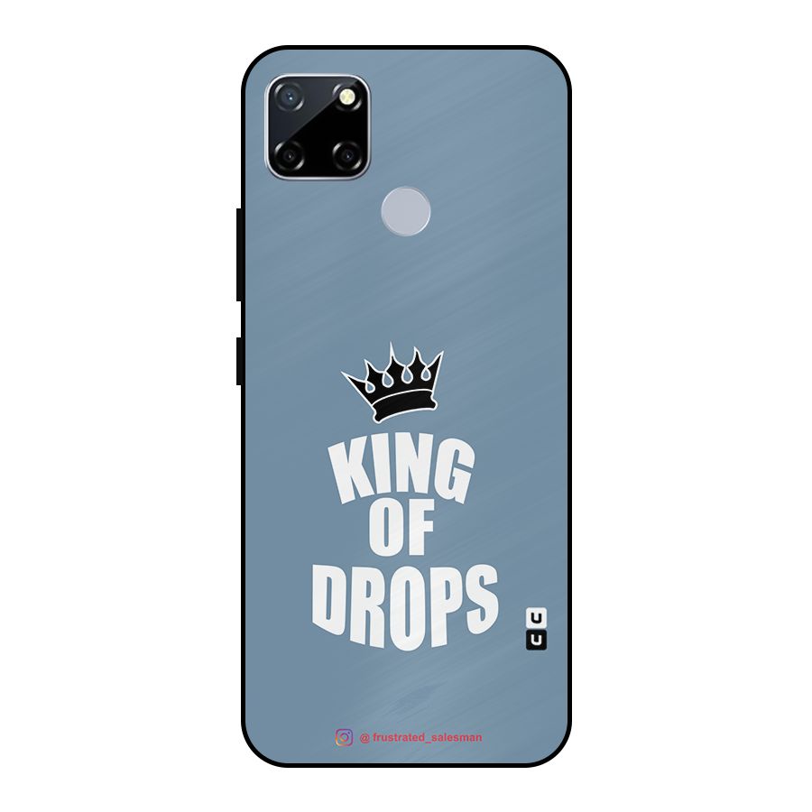 King of Drops Mustard SteelBlue Metal Back Case for Realme Narzo 20