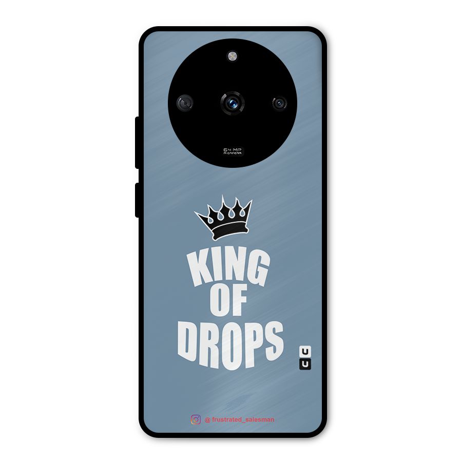 King of Drops Mustard SteelBlue Metal Back Case for Realme Narzo 60 5G