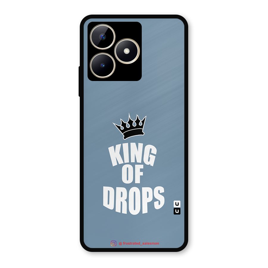 King of Drops Mustard SteelBlue Metal Back Case for Realme Narzo N53