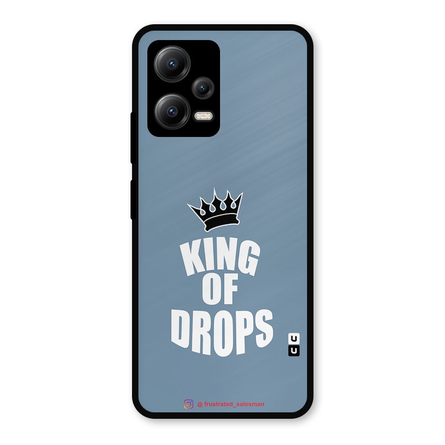 King of Drops Mustard SteelBlue Metal Back Case for Redmi Note 12 5G