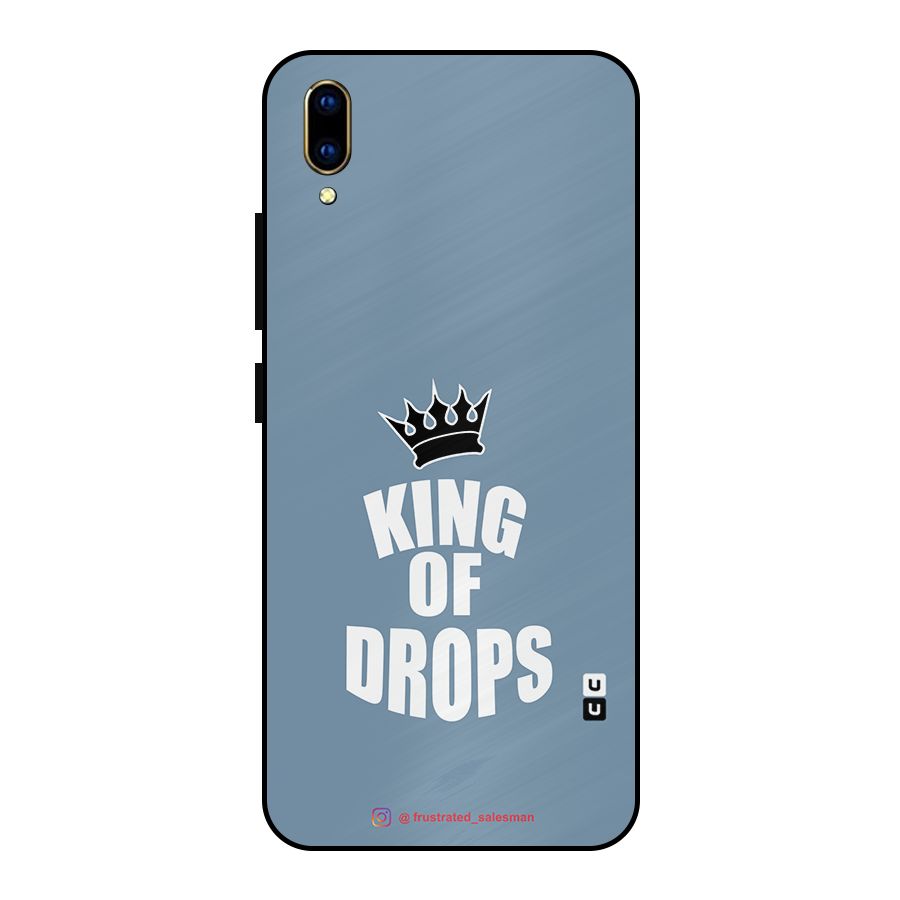 King of Drops Mustard SteelBlue Metal Back Case for Vivo V11 Pro