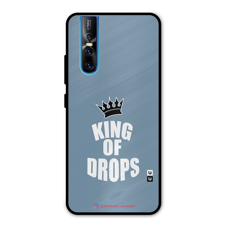 King of Drops Mustard SteelBlue Metal Back Case for Vivo V15 Pro